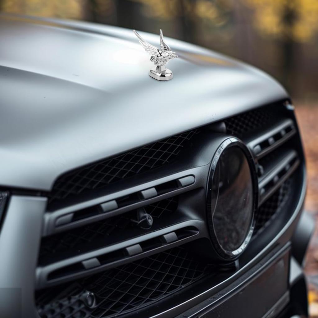 Hood Ornament Plastic Car Hood Decoration Universal Car Exterior Accessory 4.72X3.93X3.54 Inch