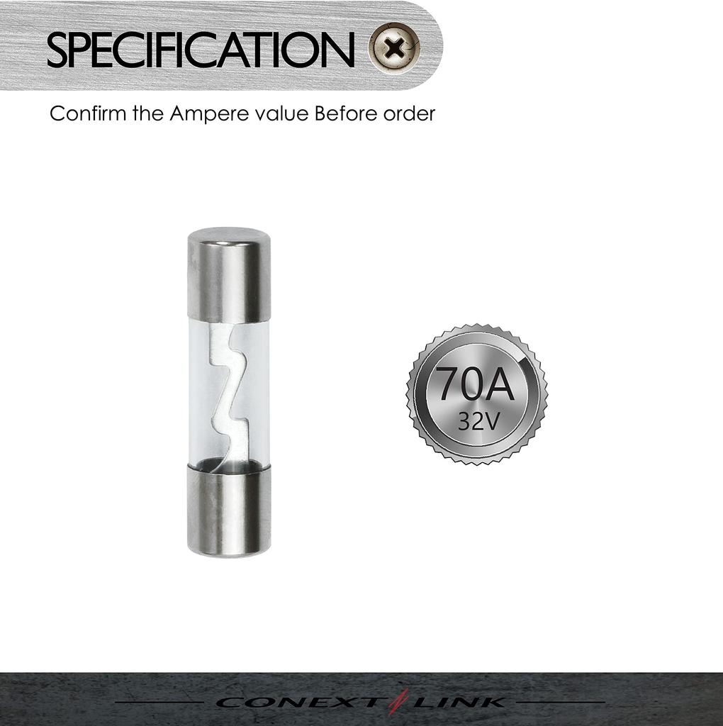 Conext Link AGU70-10 10 Nickel 70 Amp AGU Fuses 70