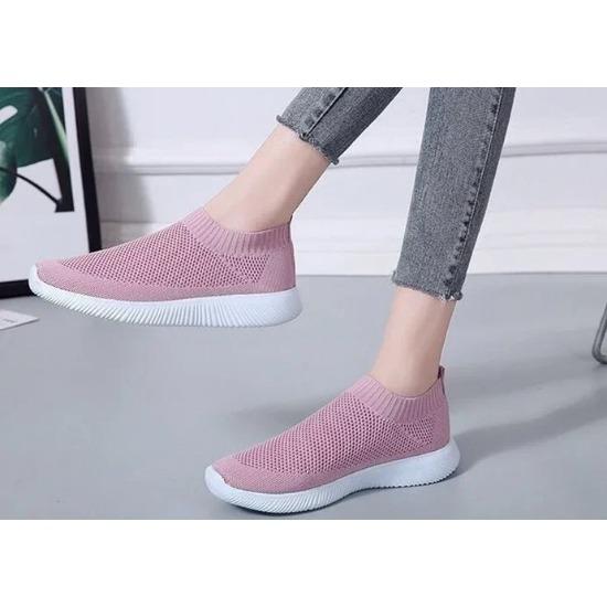 Summer New Women's Vulcanized Shoes High Quality Women's Sports Shoes Slip-on Flat Shoes Women's Loafers XL Size 43