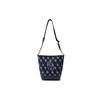 SS23 New York Yankees Groot Logo Print Vintage Bloemen Verstelbare Schouderband Casual Bucket Bag Dames tassen Donkerblauw 3ABML023N-07NYD