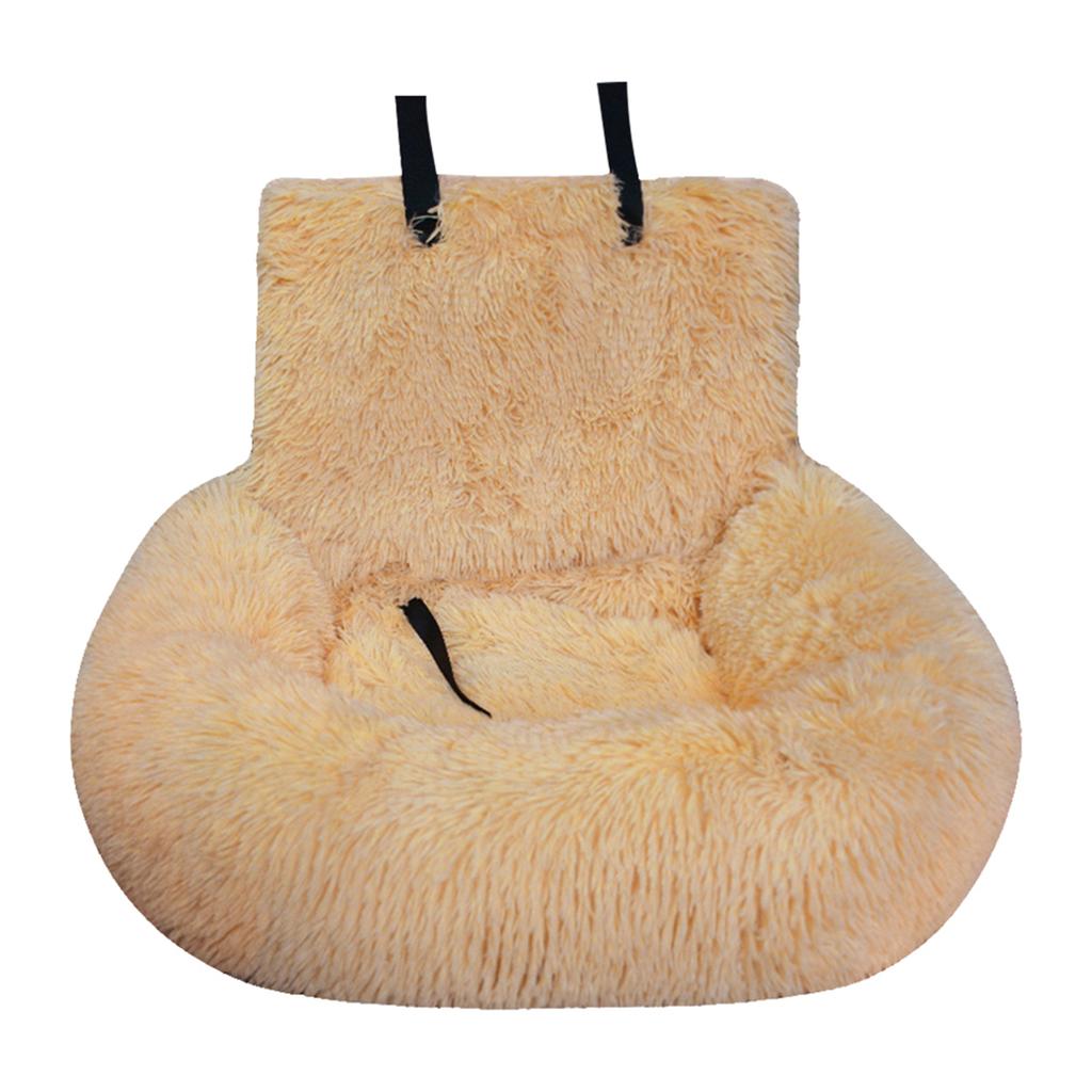 Removable Washable Cushion with Safety Belt Non-slip Dogs Travel Bed Soft Plush Dog Seat for Small & Medium Pets