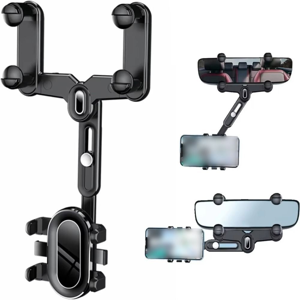 360 Rotating Rearview Mirror Phone Mount Bracket Foldable Mobile Cell Support Tools  Kids