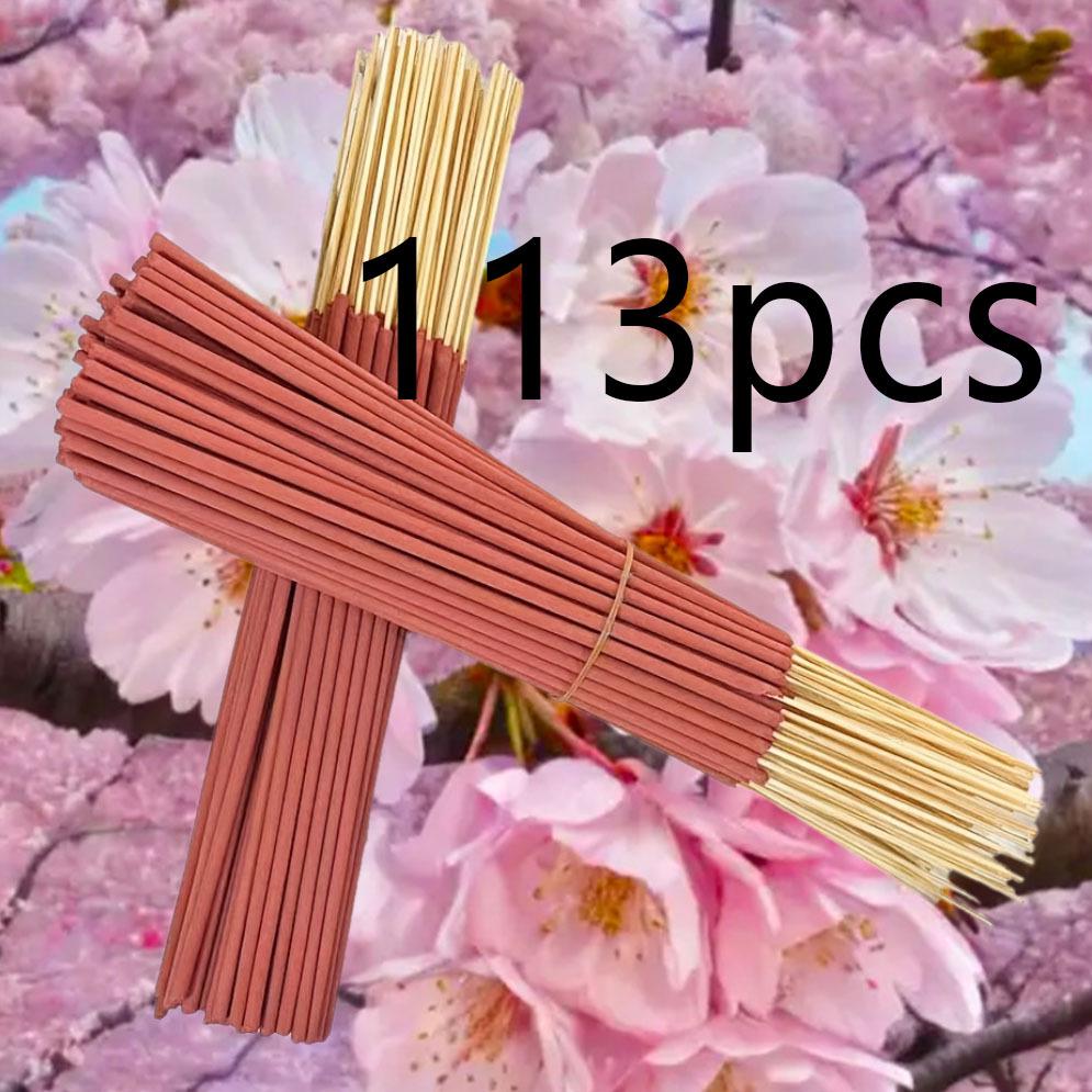 Temu Xi Yin Cherry Blossom Bamboo Incense Sticks - Customizable for Dropshipping
