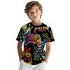 Boys' 3D Digital Printed Crew Neck Short-sleeved T-shirt, a Versatile and Stylish Casual Summer T-shirt.
