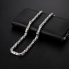 Cylindrical Hand Byzantine Male Man 18K Gold Plated Waterproof Stainless Steel Non Tarnish Jewelry Link Chain Bracelet Necklace