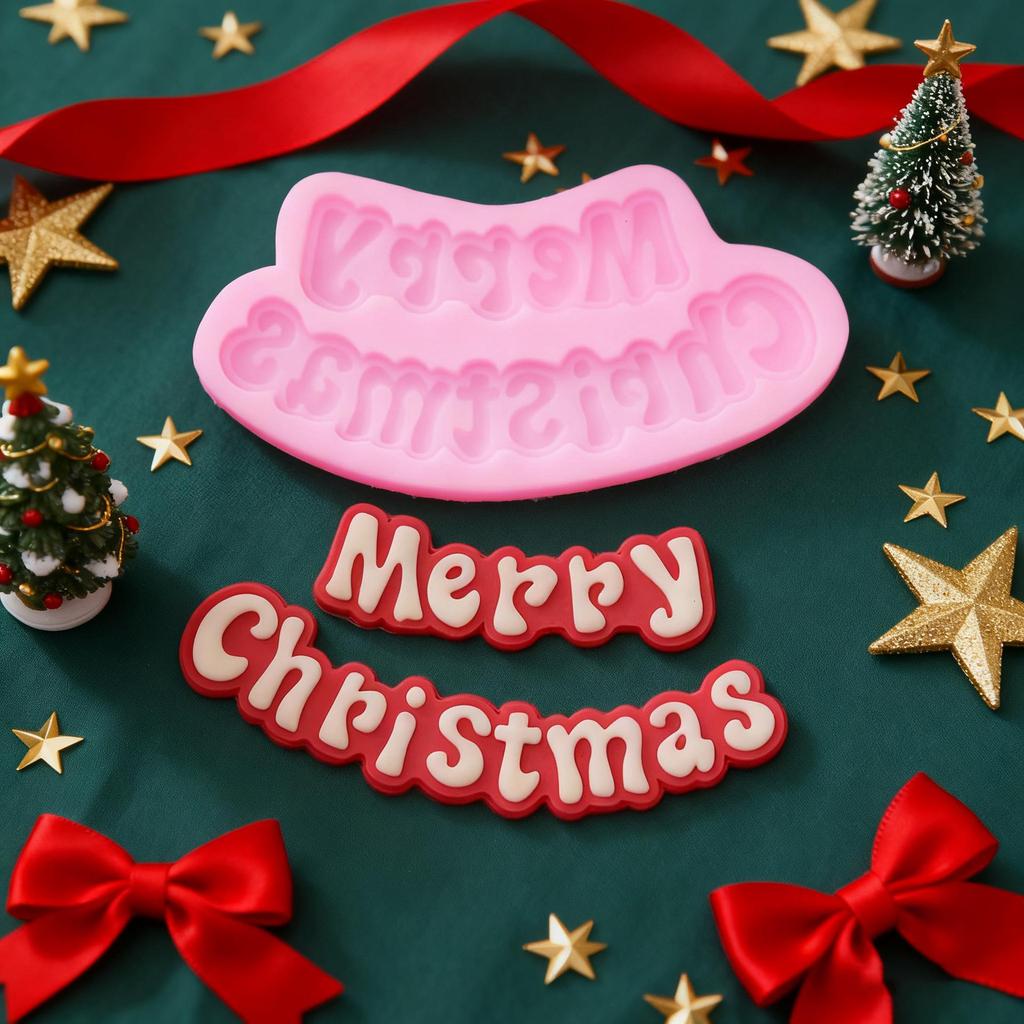 2025 Christmas Cartoon Snowman Tree Merry Christmas Silicone Cake Mold