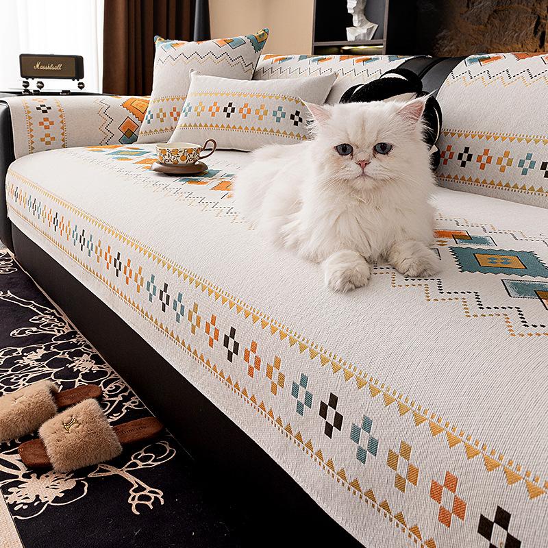 

Premium Sofa Cushion Four Seasons Universal Light Luxury Chenille Seat Cushion Cover Non-Slip Cover New Cover 70*70cm
