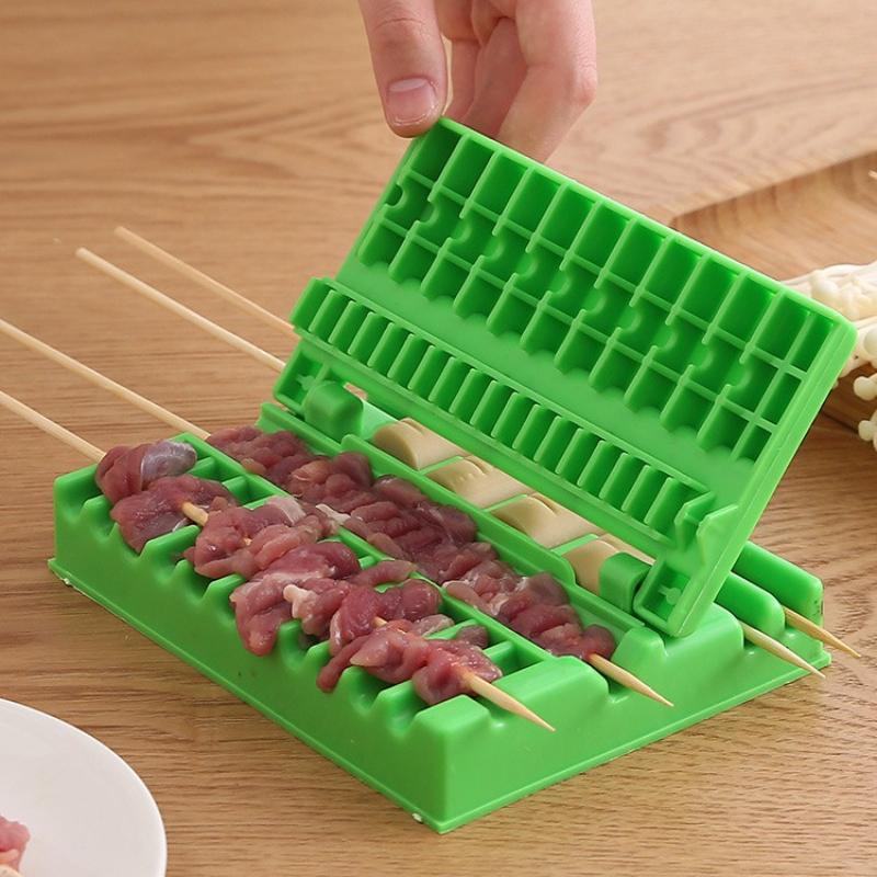1pc Barbecue Skewer Multifunctional Kitchen Home Tool Reusable Easy Clean Lightweight Portable Bbq Accessory