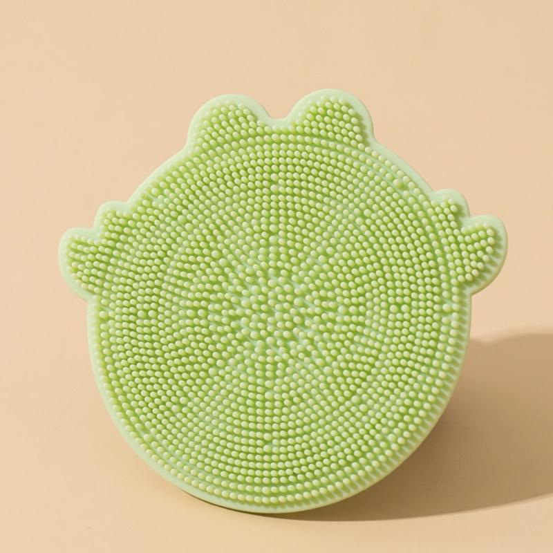 Multifunctional Infant Silicone Cleaning Brush Safe Bath Massage Tool Cute Cartoon Design for Baby Comfortable