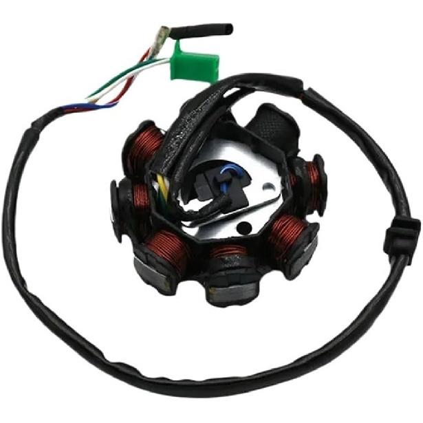 8 Pole Magneto Ignition Stator With 5 Wires For Scooter Motorcycle Moped Compatible With GY6 50cc 125cc 150cc
