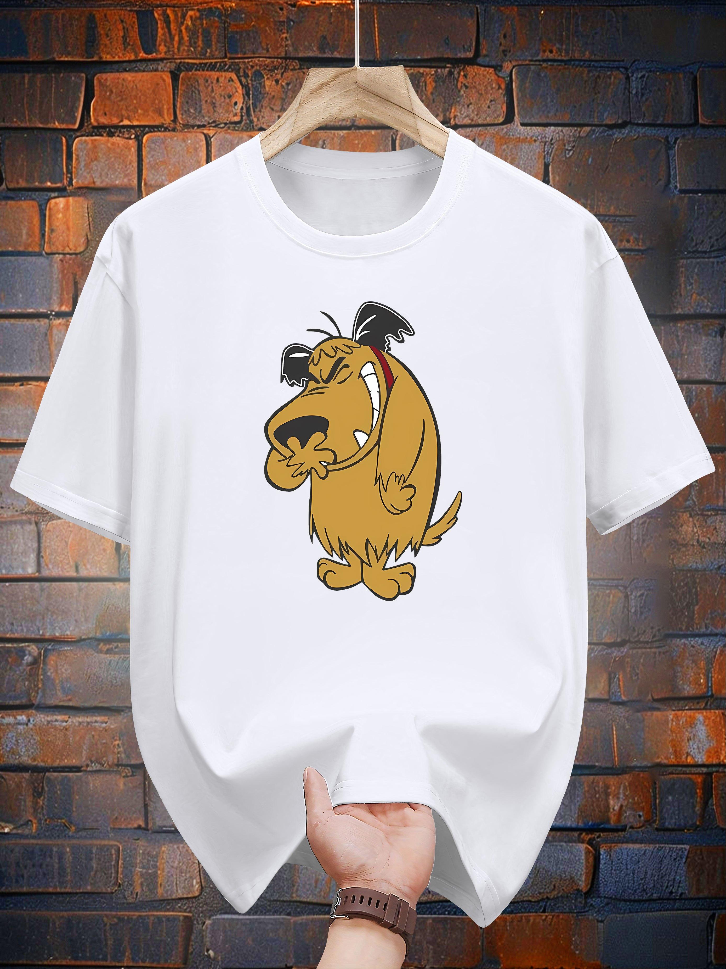 

Summer Unisexs casual loose cartoon dog pattern printed comfortable sports round neck short sleeved Tshirt top 3XL