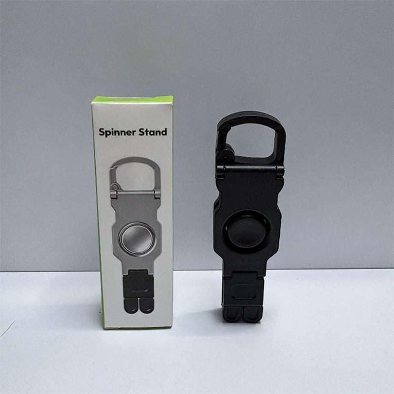 Abs Foldable Mini Phone Stand Keychain Anti-Slip Adjustable Portable  Desktop Holder For Outdoor Travel