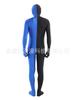 Full Body Zentai Suit Chinese Lycra Black Blue Stitching Dance Cosplay Costume