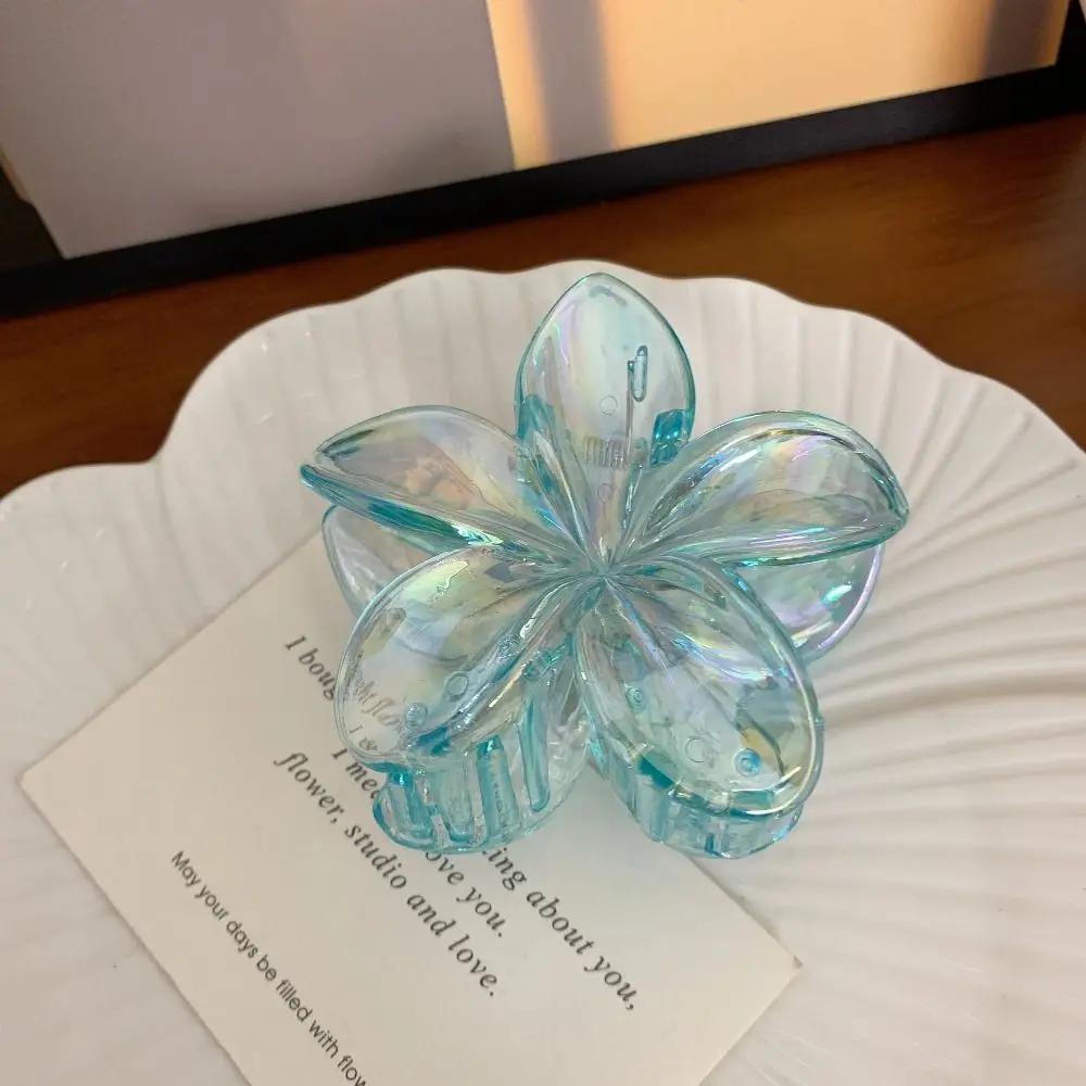 Hairpin Flower Hair Clip Cute Grab Clip Plastic Large Hair Claw Beach Headwear Hair Accessories Transparent Hair Clip Female