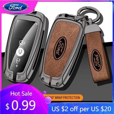 Car Sticker Car Sticker Ford Leather Car Remote Smart Key Case Cover For Ford Raptor F150 Remote Control Protector For Ford F-15