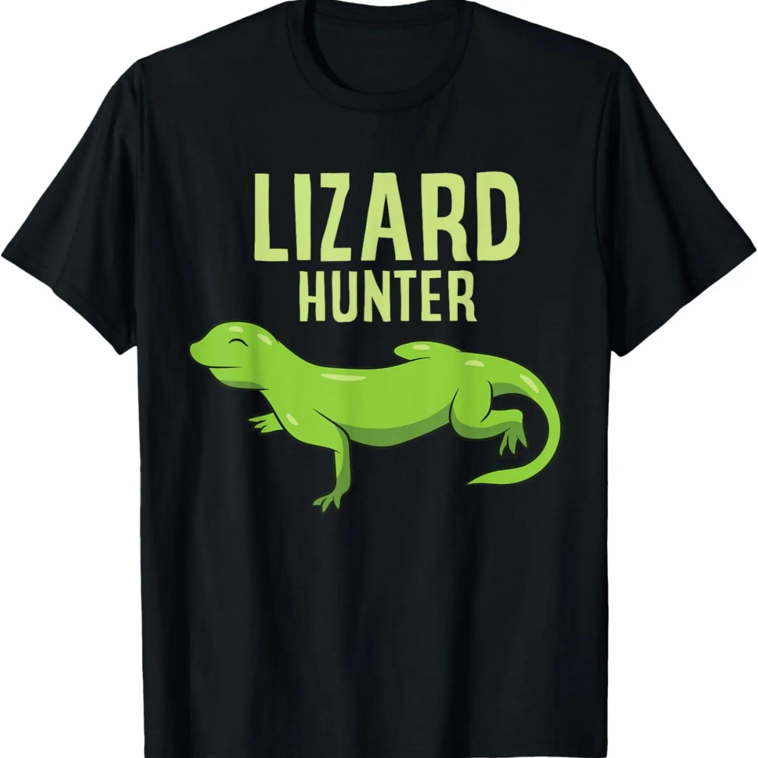 Funny Lizard Catcher Lizard Hunter T-Shirt S