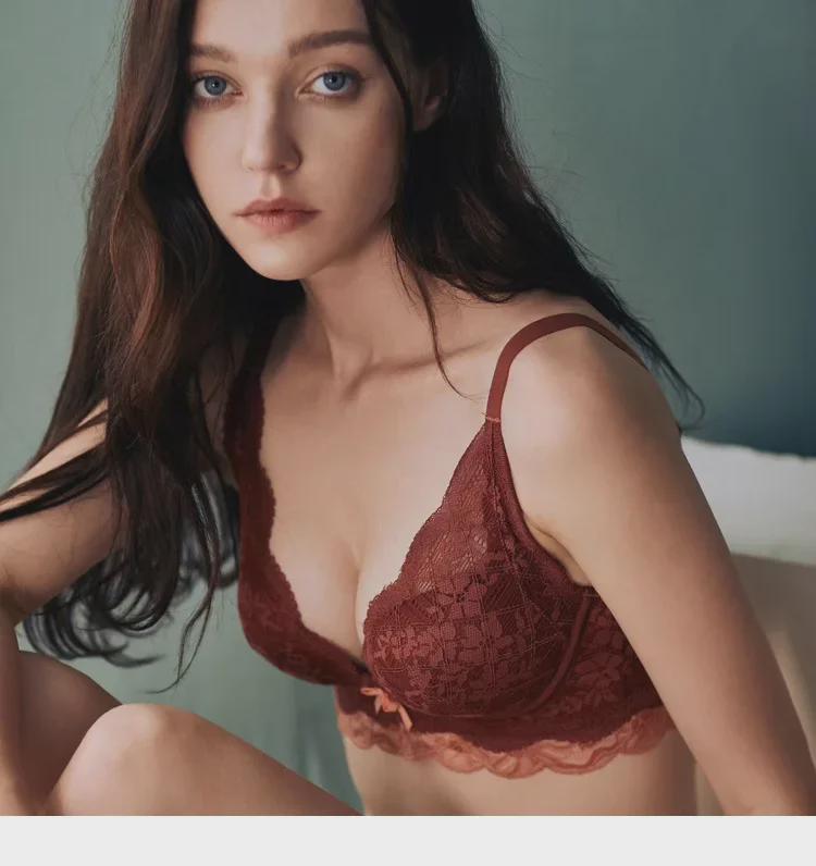 Girls' Lace Support Bra: Small Chest, Adjustable, Anti-Expansion, No Steel Ring, Thin Top, Thick Bottom