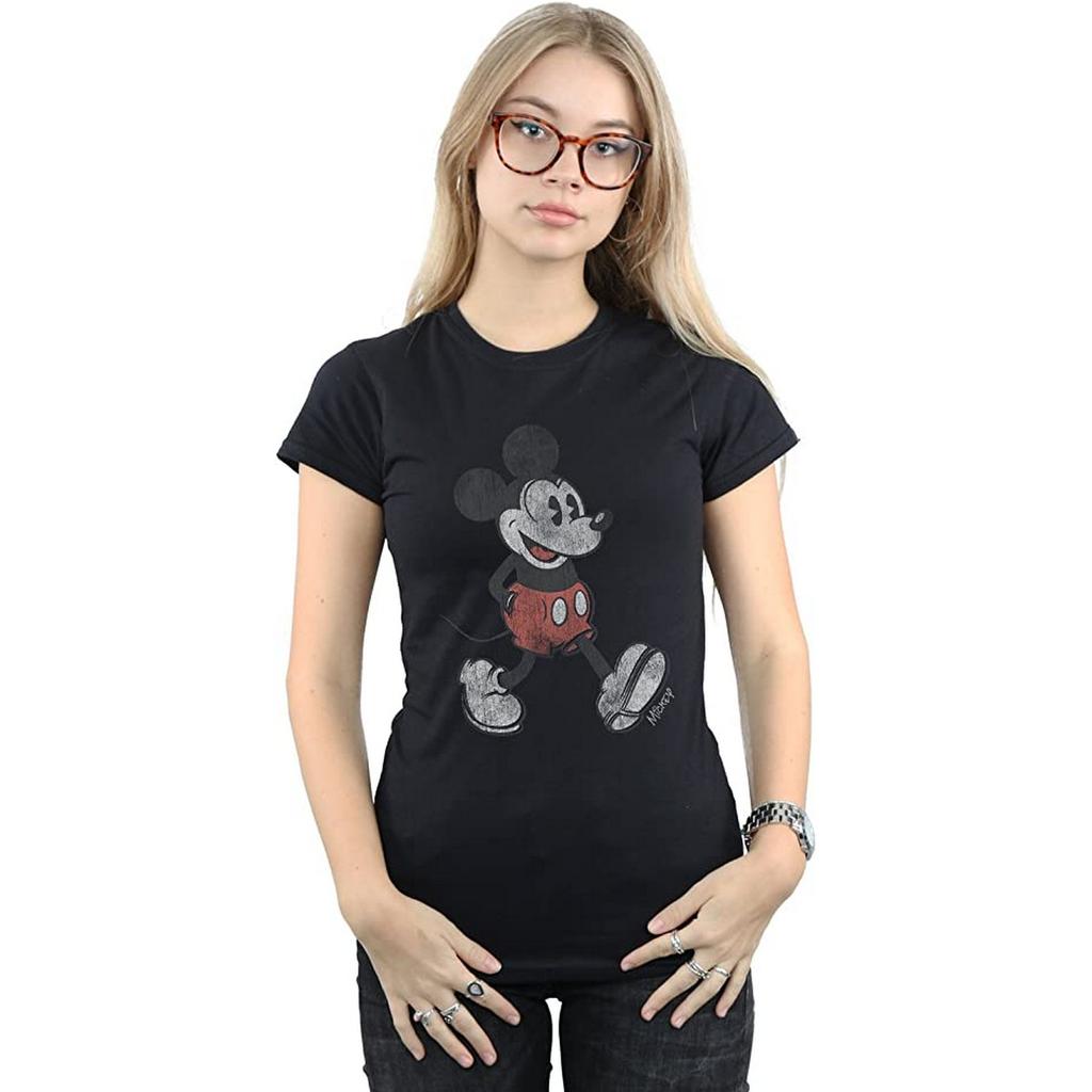 Disney Womens/Ladies Walking Mickey Mouse Cotton T-Shirt