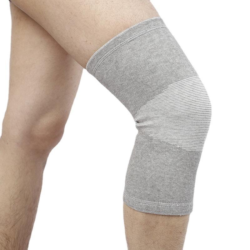Professional Protection Breathable Bamboo Sports Knee Brace Running Compression Warm Knee Sleeve Pads,pain Relief From Illness XL серый