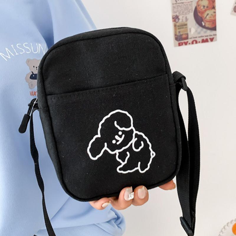 Fashionable Female Cute Crossbody Bag New Versatile Mobile Phone Canvas Bag