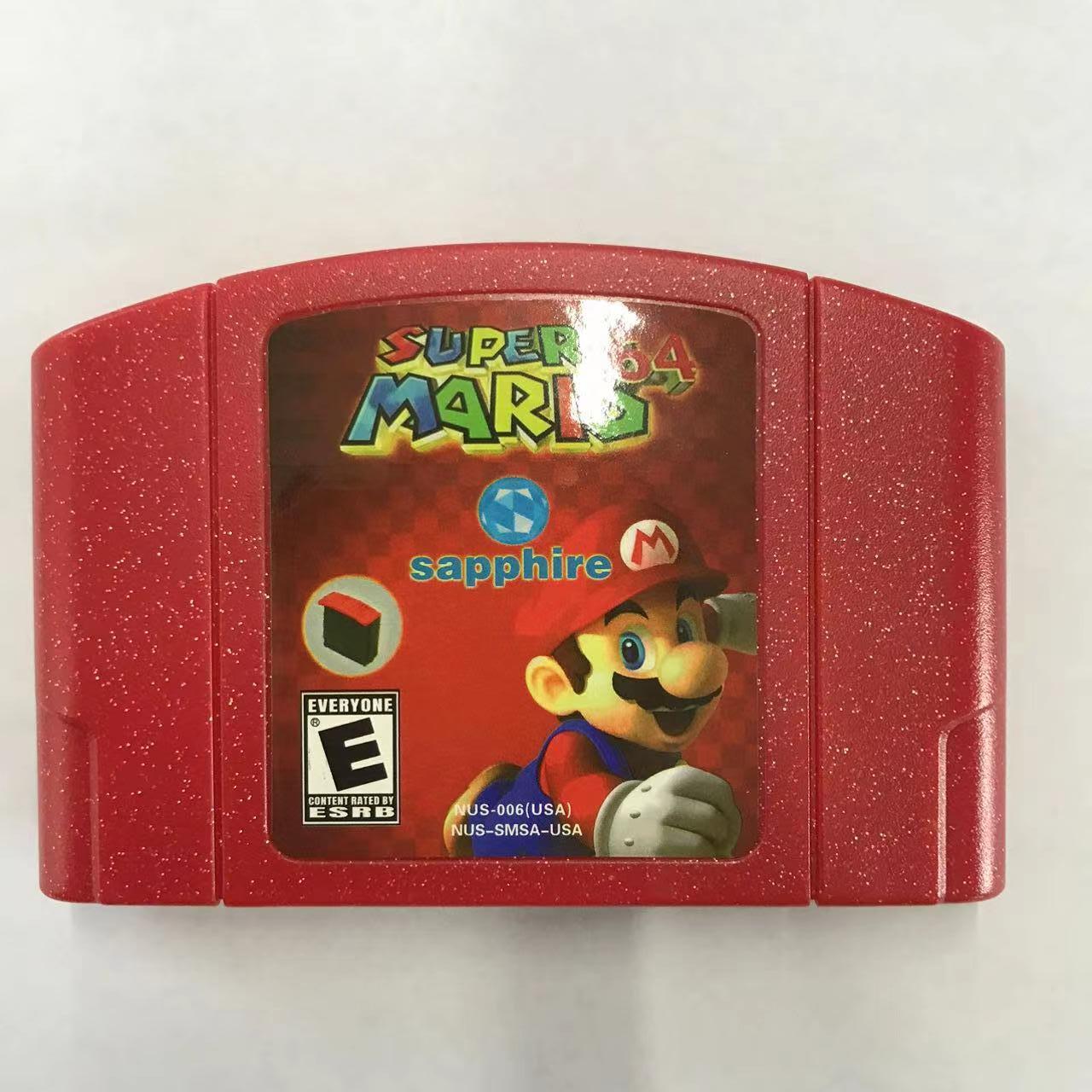 N64 USA NTSC Version 64 Bit Console Video Games Cartridge Super 64 Kart Party Paper Smash Mario Series Collection Gifts Toys сапфировый