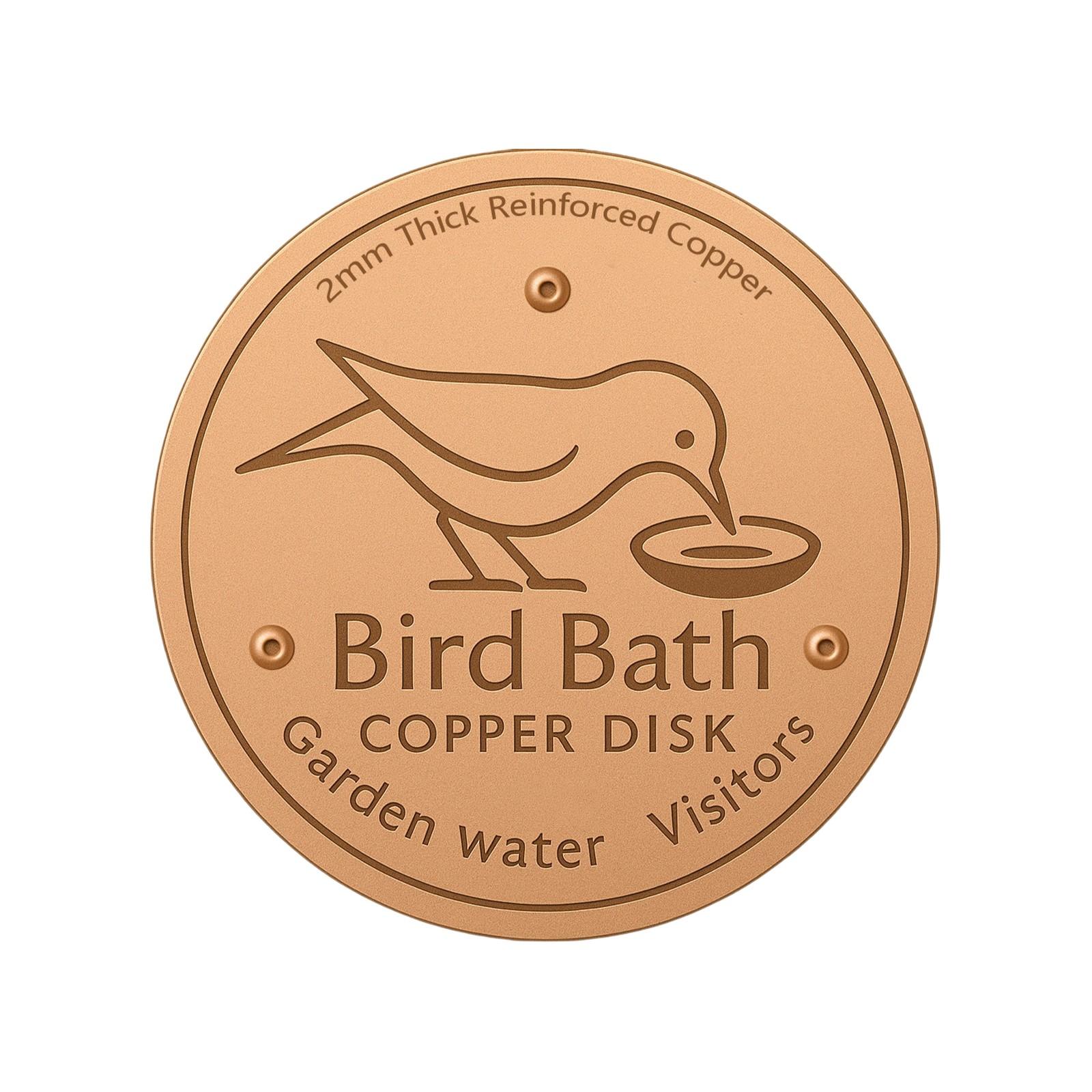 

Медный диск для очистки пруда с птицами One Size