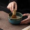 Ceramic Matcha Bowl Kiln Discoloration Smooth Green Tea Maker Cup High Temperature Resistant Large Capacity Tea Brush Stand