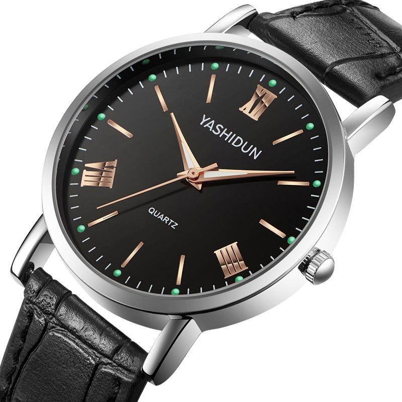 Herren- und Damenuhren mit Stahlarmband Business Leuchtend Lässiges Armband Schüleruhr Quarz Herrenuhr