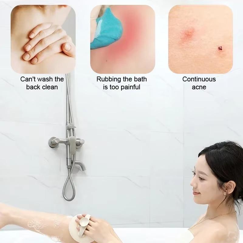 1pc/4pcs Circular Shower for Massage Mesh Bath Sponge Ball with Suction Cup Body Shower Cleaner Massage Bubbler Bathroom Tools