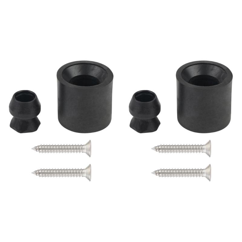 Juego de 4 soportes para puerta de remolque de caballos con casquillo de goma y vástago de plástico Juego de topes de puerta de goma para mejorar la estabilidad
