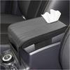 Car Center Console Cover, Memory Cotton Car Armrest Cushion with Tissue Gray