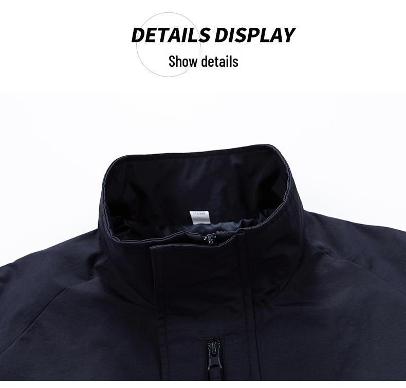 Men's Retro Bad Boy Loose Fit Stand Collar Windbreaker - Spring 2026 Outdoor Mountain Style Jacket