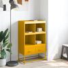 VidaXL Buffet Haut, Armoire avec Tiroirs et Compartiments, Meuble de Rangement, Organisateur de Salle de Séjour, Jaune 846605