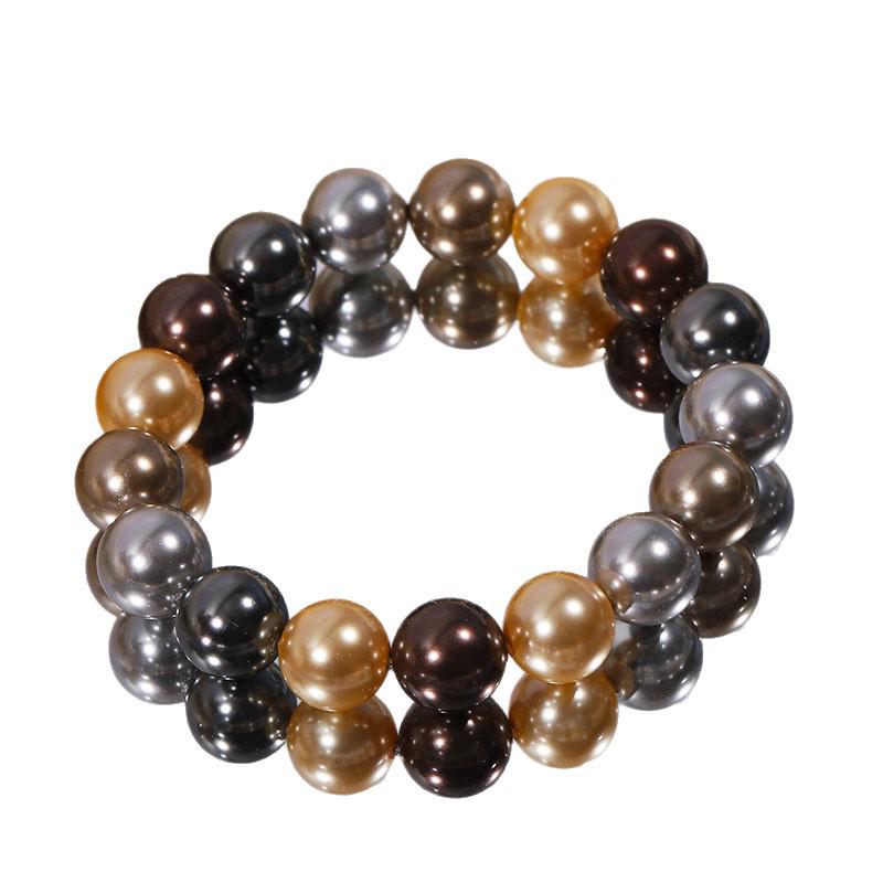 Retro Pearl Bracelet - 12mm Round Beads Women's Luxury Fashion Accessory