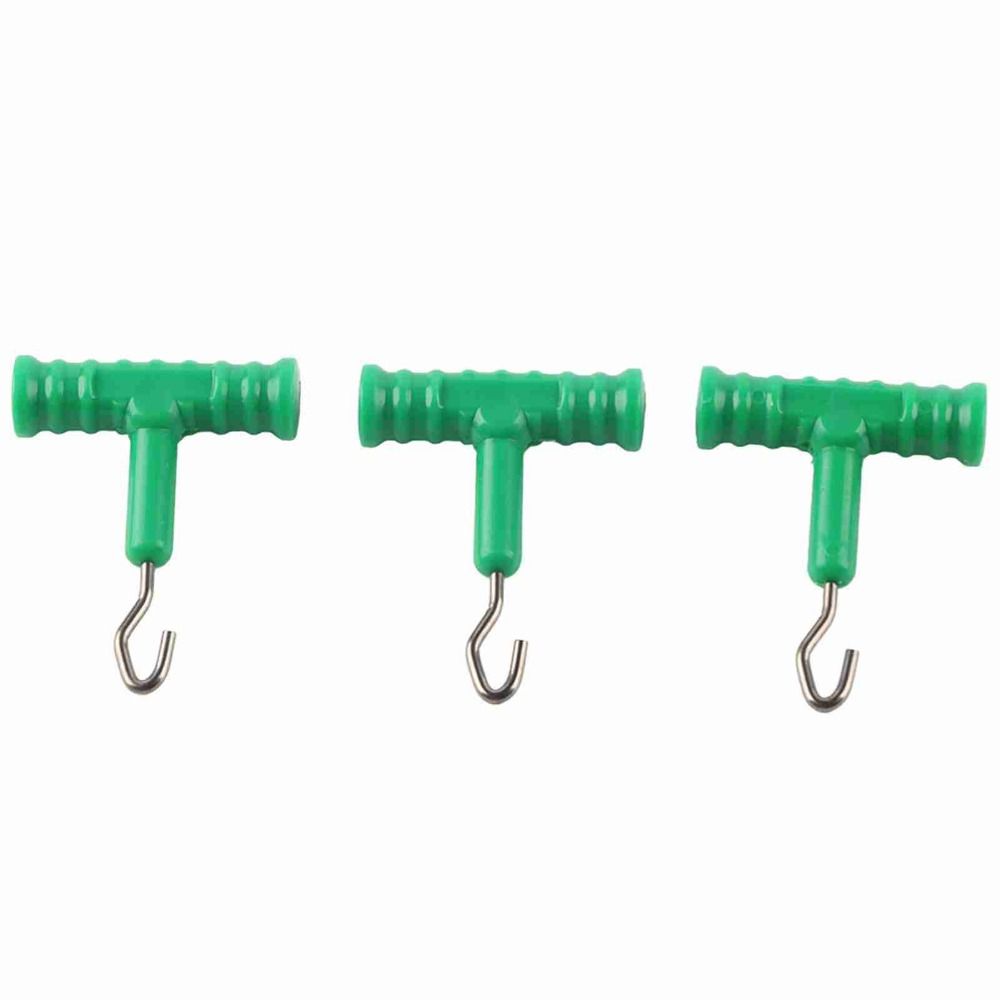 10 Pcs T Shape Handle Fishing Knot Puller ABS Rig Puller Knot Tools Barbel Fishing
