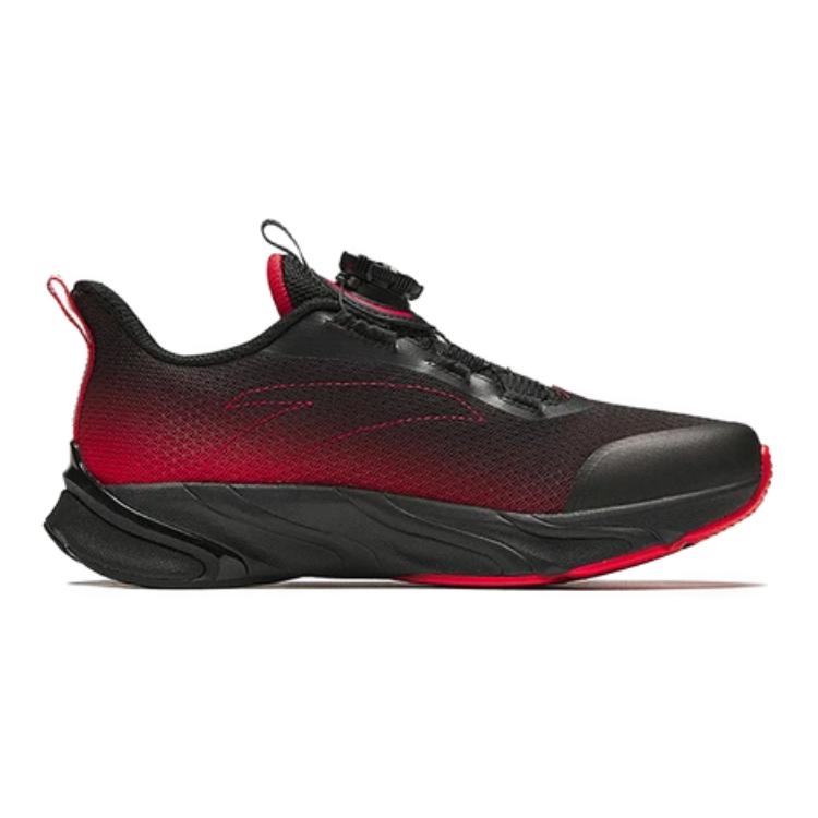 Anta Childrens Red Flame Fabric Fashion Versatile Non-Slip Wear-Resistant Low-Top Running Shoes Kids sneaker Black A12435524-5