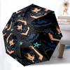 1pc Wednesday Addams Gothic Horror Automatic Folding Umbrella, Durable Plastic & Iron, Lightweight for Outdoor Daily Use  016