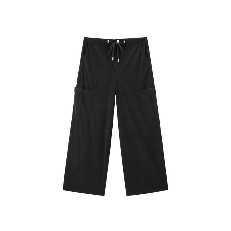 

Leding Retro Drawstring Wide Leg Cargo Pants L