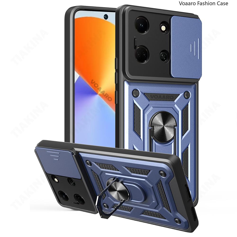 Slide Lens  Armor Funda for Infinix Note 30 5G Case Magnetic Ring Stand Holder Cover for Infinix Note 30 Pro Zero 30 40 5G Case
