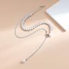 Elegant Simulated Pearl Y-Shaped Lariat Necklace Snake bone Chain Irregular Pearl Drop for Women Bridal & Banquet Jewelry