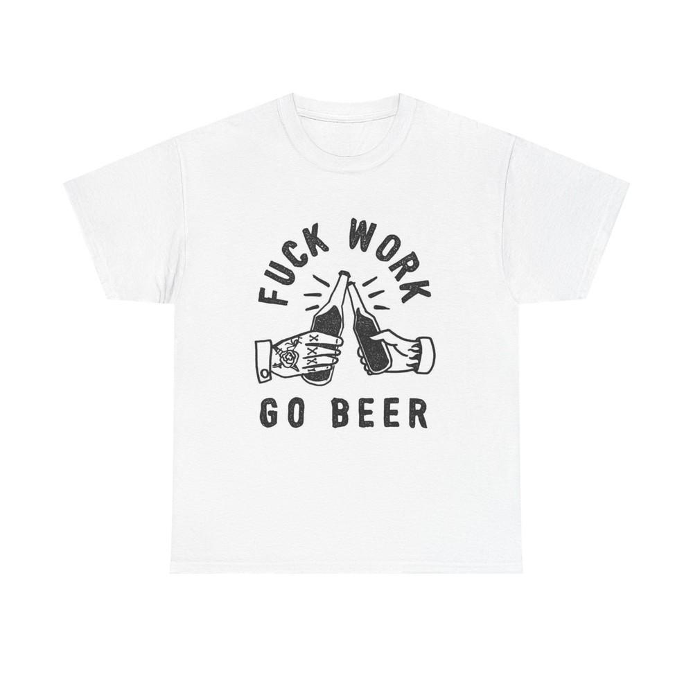 Не Работай Иди Пей Пиво Смешная Графическая Футболка НОВАЯ Хлопковая Футболка Подарок Унисекс Футболка XXL