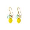 Lemon Earrings Light Weight Fruit Food Earrings Can Love Kawaii Earrings Pastoral Earrings for Women Her Birthday Present