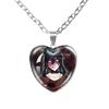 Solivan Brugmansia Sol 'The Kid At the Back' Anime Glass Cabochon Heart Shaped Pendant Necklace Charm Jewelry Gift