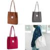 Elegant Corduroy Shoulder Bag For Women With Exquisite Portable Handle