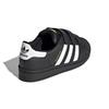 adidas Originals SUPERSTAR Fashion Anti Kick Low Top Skateboard Shoes Black White Children Aged 3 7 Years Old EF4840