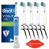 Electric Toothbrush - Oral-B - Vitality 100 - 5 Rechargeable Heads - Accessories Included - Rechargeable