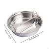 Rice Cooker Steam Tray Wire Handles Divided Multi Compartment Perforated Steaming Basket