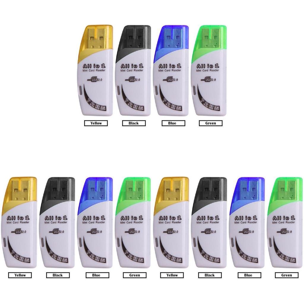 Sleek And Compact 4 In 1 Usb Card Reader Multi-functional Sd Tf Ms M2 For Computers