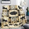 1Pc Patchwork Cat Print Flannel Blanket, High quality Comfortable for All Seasons, Home Decor, Warmth and Comfort, Perfect for Christmas Gifts63