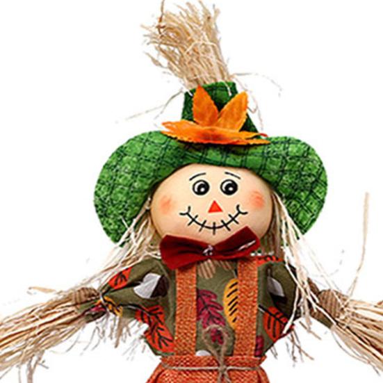 Ornamento di Thanksgiving da Esterno, Spaventapasseri Autunnale Decorazione in Piedi, Accento Rustico per Prato Festivo di Halloween con Vestiti Cappello per il Raccolto d'Autunno